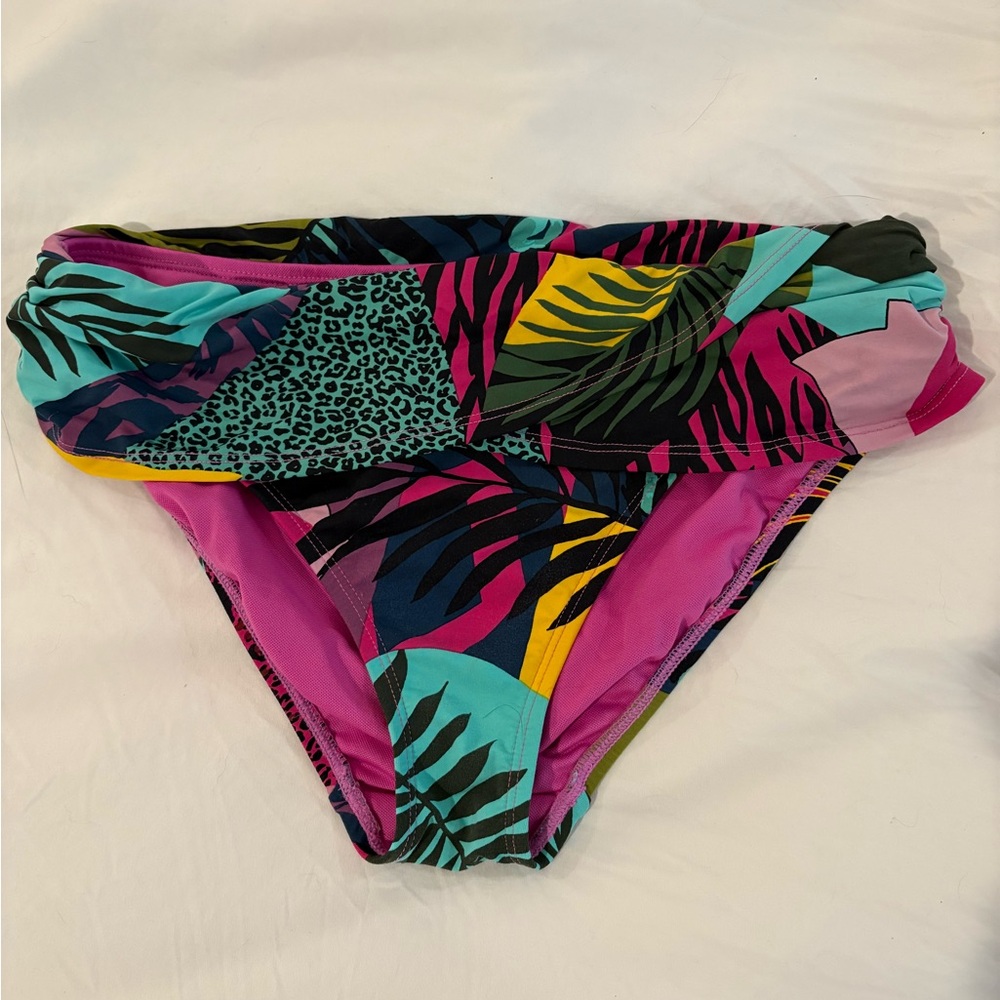 Soma Multicolor Tropical Print Bikini Bottom
